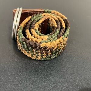 GAP Unisex Braided Belt - Brown, Green, Tan